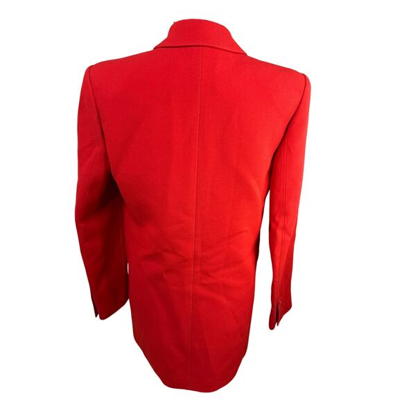 Michael Kors Collection Double Crepe Sablé Boyfriend Blazer in Poppy Red - Picture 9 of 14